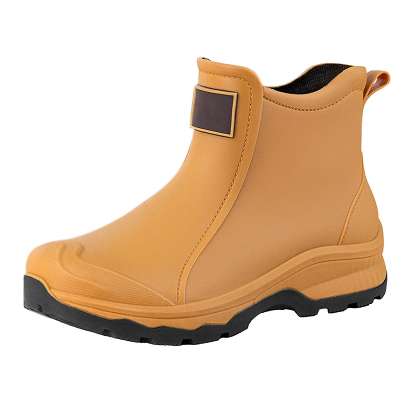 Generisch Stivaletti da pioggia corti da uomo, in pelle, estivi, unisex, per il tempo libero, da pesca, stivali in gomma, impermeabili, antiscivolo, stivali Chelsea
