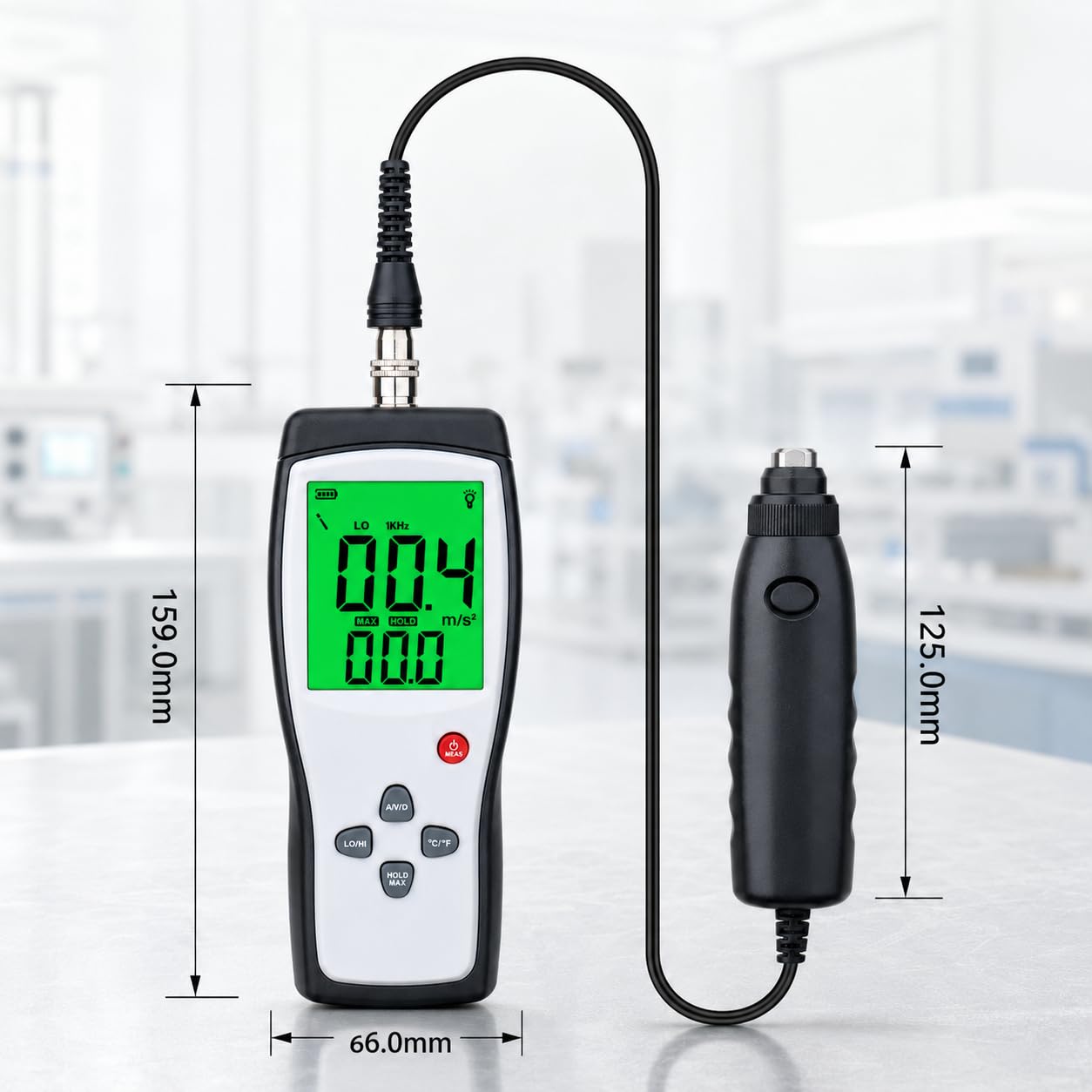 Vibrationsmesser und Analysegerät, 10Hz bis 1kHz, 0.1-199.9 m/s Digitaler Tester für Industrie und Heimgebrauch