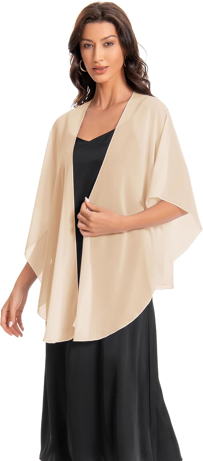 Shawls and Wraps for Evening Dresses Sheer Chiffon Women Elegant Soft Silky Scarf Scarve Wedding Bridal Stole