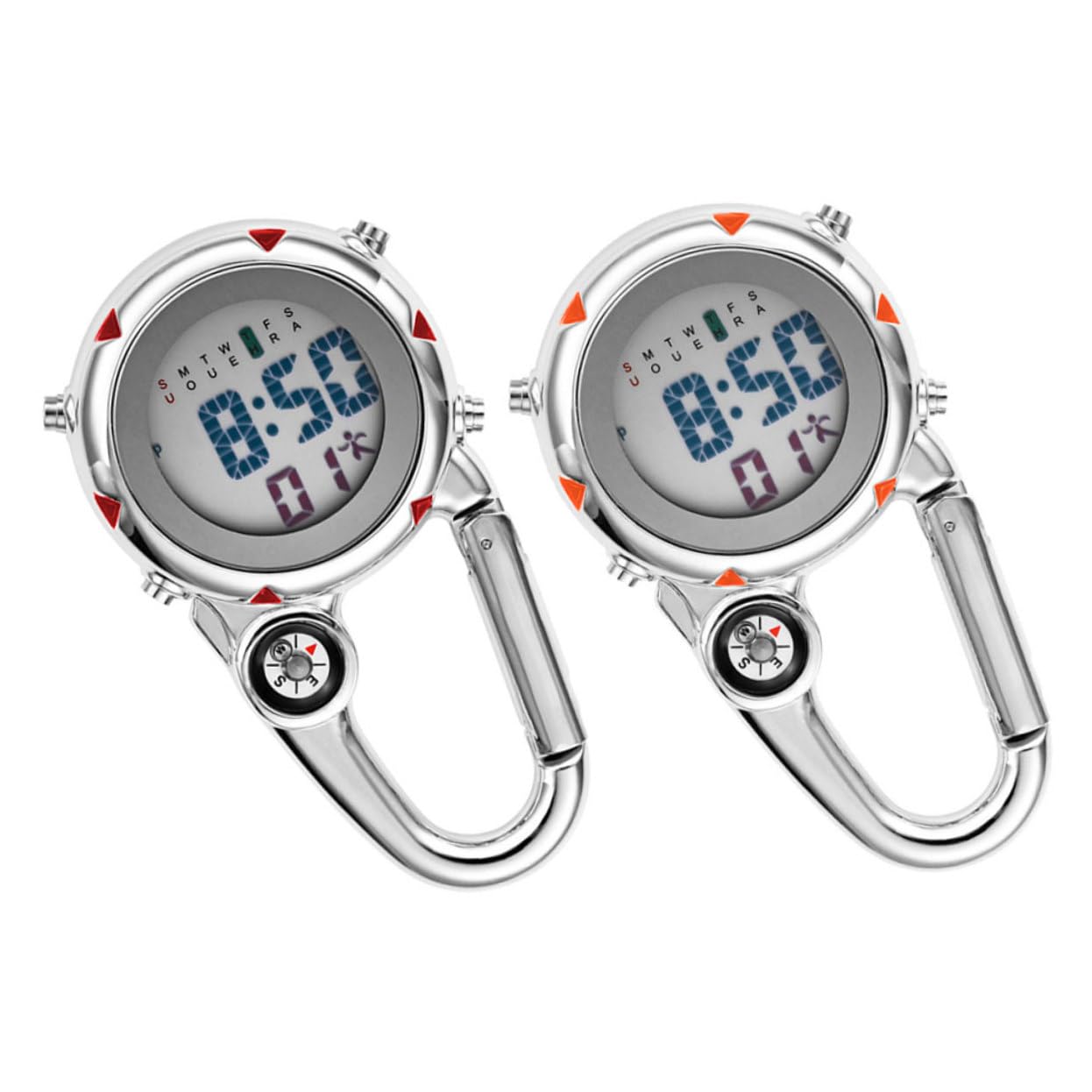 TOYANDONA Mesa De Gancho De Metal Relojes De Bolsillo para Hombres Reloj De Bolsillo Clip De Metal En El Reloj Clip De Bolsillo Reloj Portátil Ver Vídeo Acero Inoxidable