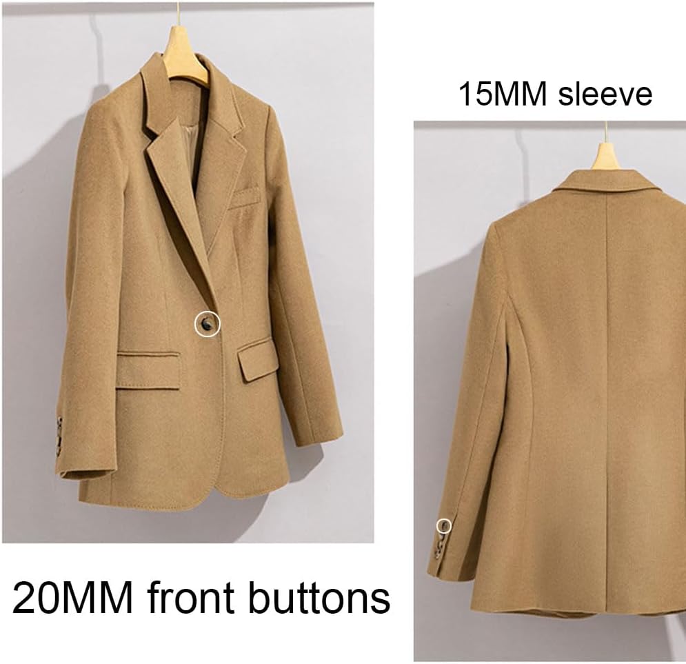 11 Pieces Real Yellow Horn Buttons for Blazer and Suits, 20mm Natural Buffalo Buttons for Men Women's Luxury Blazer