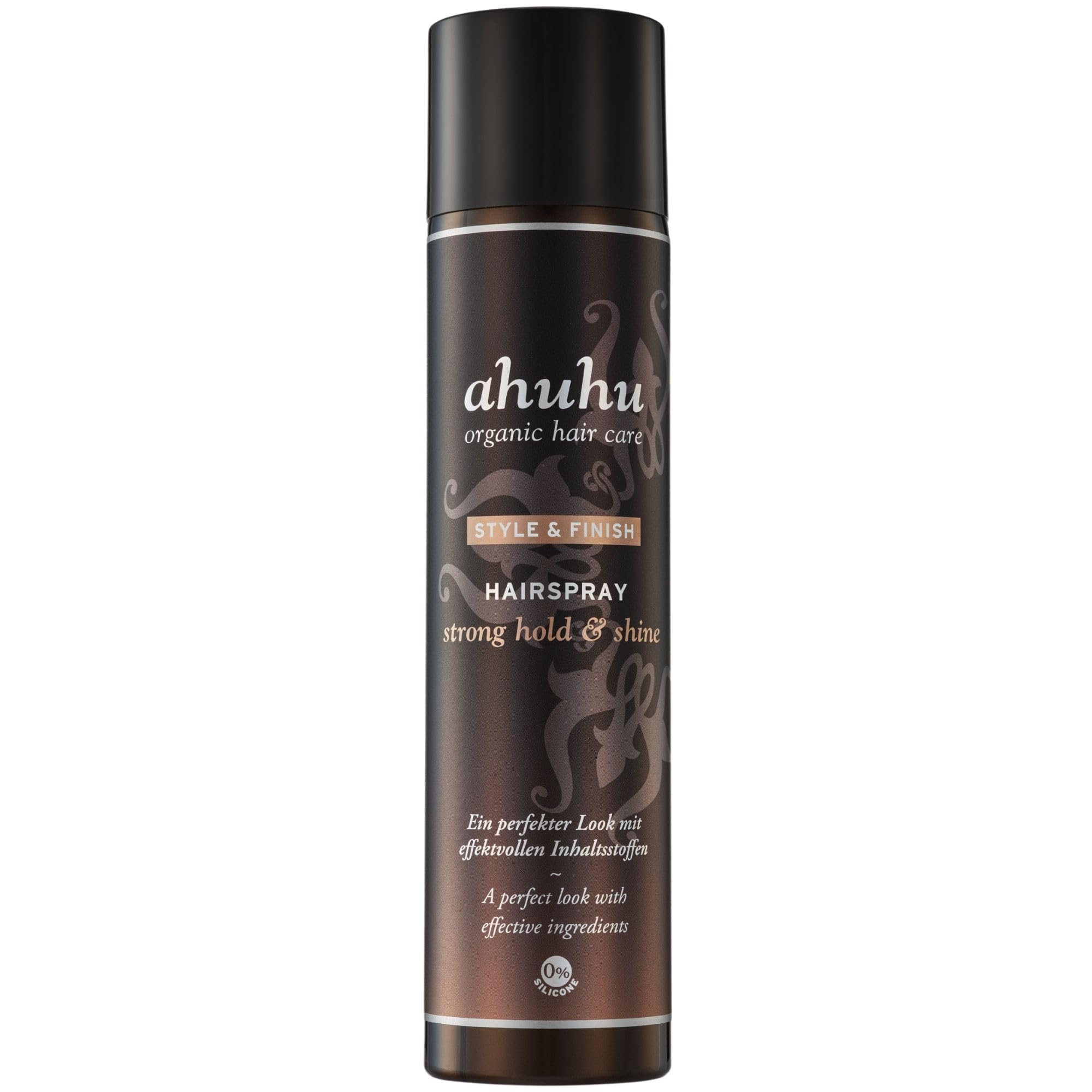 ahuhu STYLE & FINISH Haarspray strong hold & shine (300 ml) - mit pflegendem Arganöl, ohne zu verkleben, leicht wieder auszubürsten, mit herrlich floralem Duft, für alle Haartypen, vegane beauty