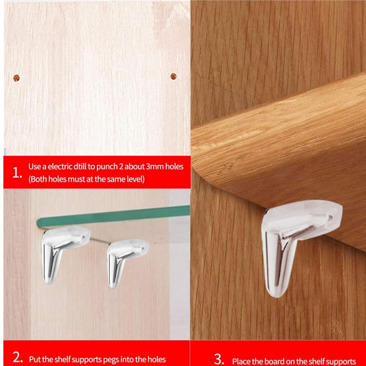 Graplan 120 Chevilles Métalliques Pour étagères - Diamètre 5 Mm, Longueur 15,9 Mm, Support Réglable Pour Meubles, Armoire, Bibliothèque