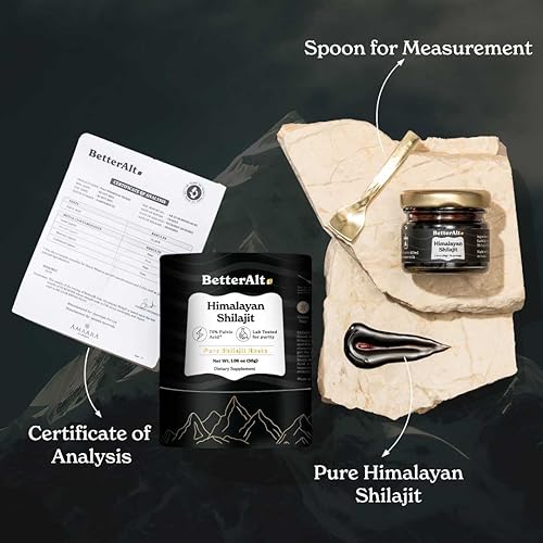 Miniatura 4 de Better Alt Resina pura Shilajit del Himalaya, paquete de 2 porciones de grado dorado de alta potencia, 150 porciones para impulso de energía y apoyo