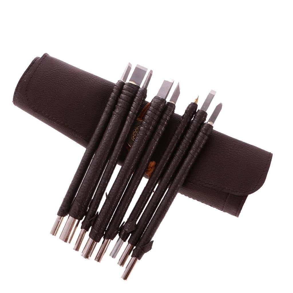 Conjunto De 8 Cincel De Madera Piedra Talla Sello Grabado Afición Herramienta De Artesanía Accesorios