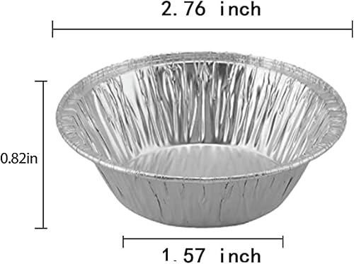 Miniatura 2 de U/D Paquete de 200 moldes de papel de aluminio para tartas, tartas para hornear, tazas de papel de aluminio y moldes desechables para tartas de