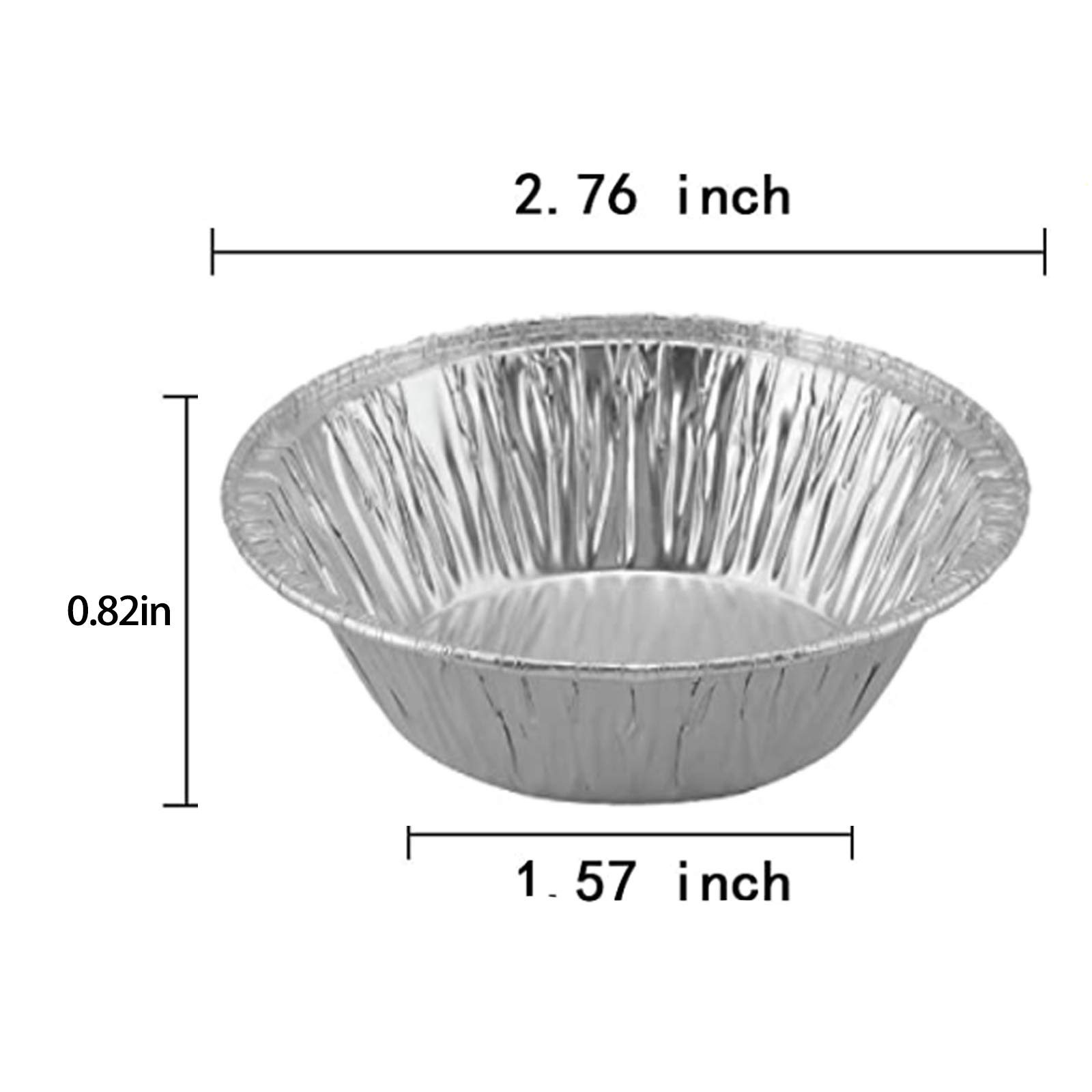 U/D 200 Pack Aluminum Foil Cake Pan Baking Pies Aluminum Foil Cups And Disposable Ramekins Pie Aluminum Foil Egg Art Mold Cup Aluminum Tin Foil Pot