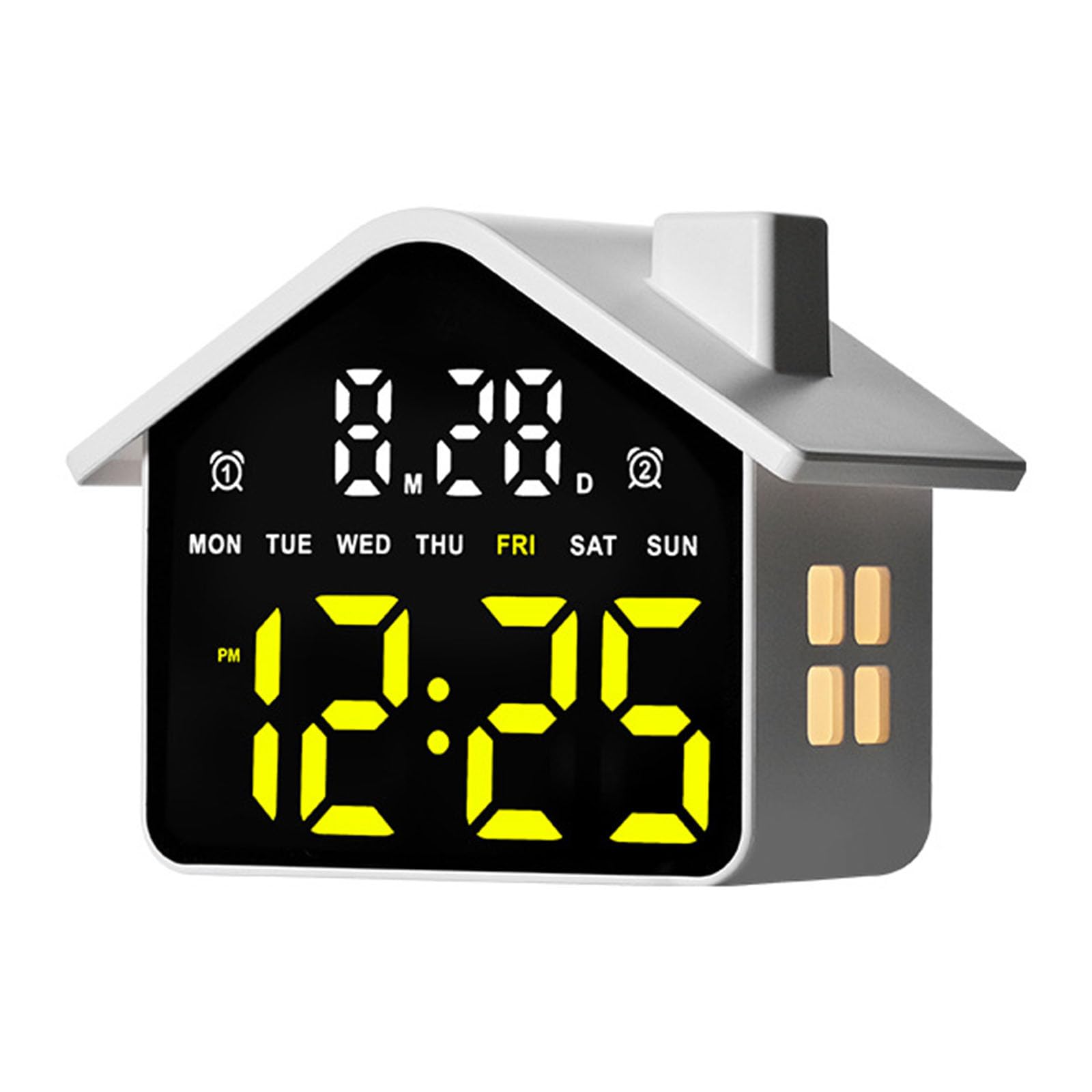 Msioytog Digital Alarm Clock for Bedroom Desk Clock for Living Room Bedroom with Large Number, Dimmer, Loud Alarm Day of Week Digital
