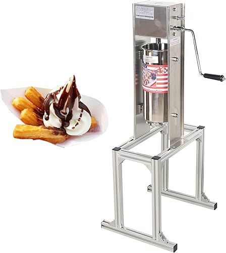 Máquina para hacer churros españoles Llenadora manual de churro, máquina para hacer churros de churrera de rosquilla española de 5 L, relleno de