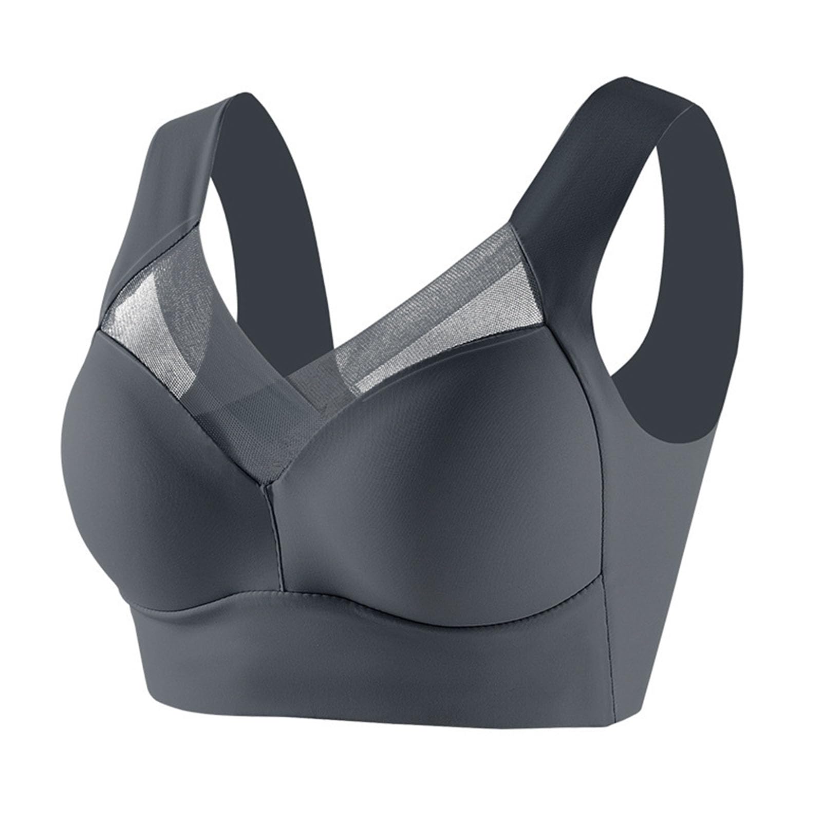 Wmbra Posture Correcting Bra, Wmbra Bra, Wireless Push-Up Comfort Crossover Bra, Breathable Deep Cup Bra Ergonomic, Posture Bras for Women