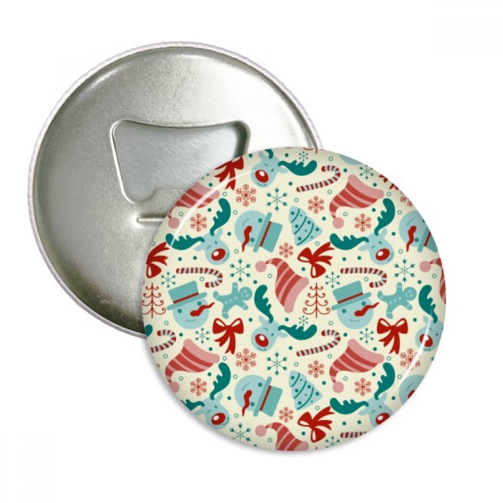 Arbre abstrait aimant frigo et badge décapsuleur pour animer vos apéritifs de Noël