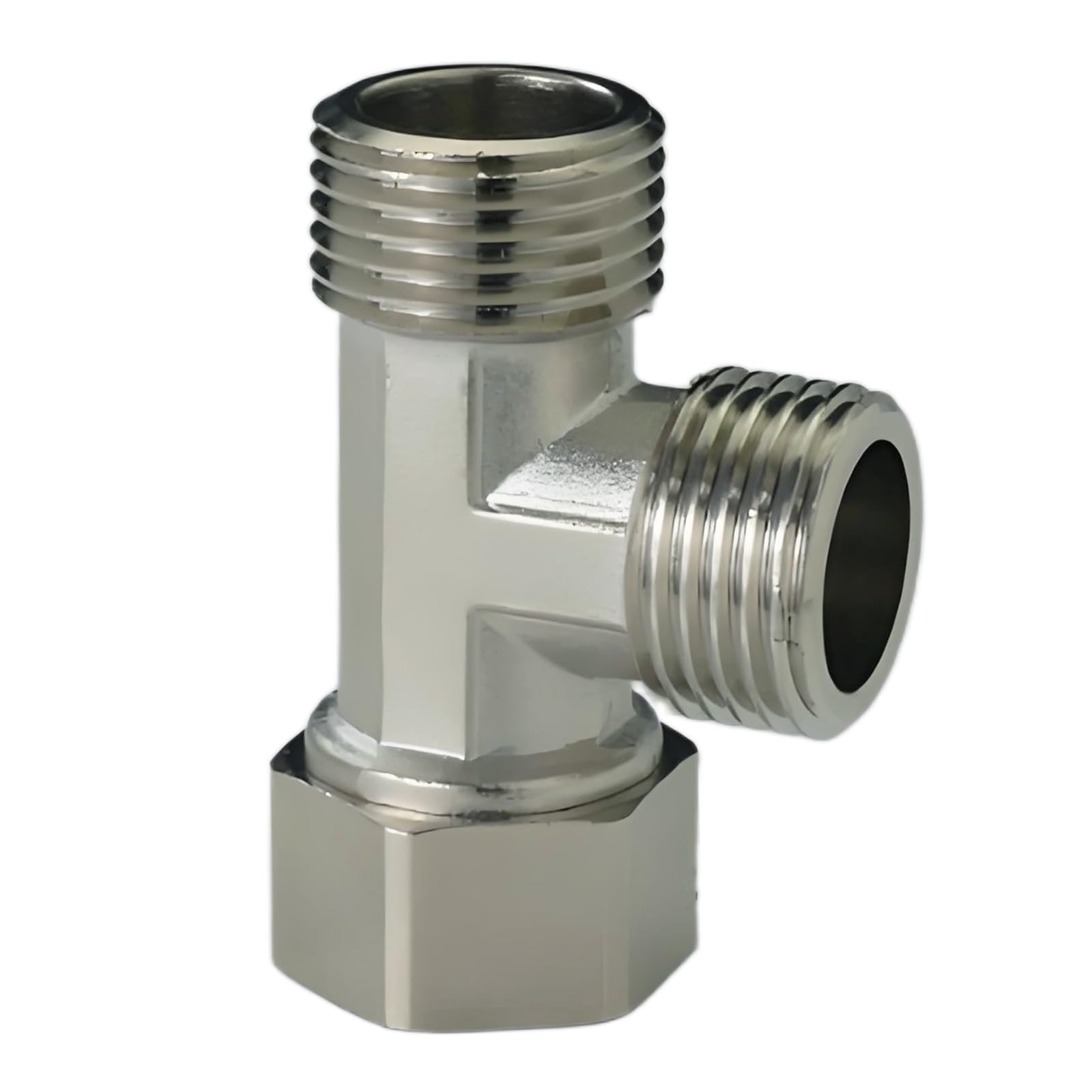 Photo 1 of 1/2"  Adapter Male-Female T-Type Tee – 3-Way Splitter for Fridge Ice Makers, Dishwashers, Shower Hoses, Faucets, Glass Washers, Toilet Tanks & Dishwasher Water Lines