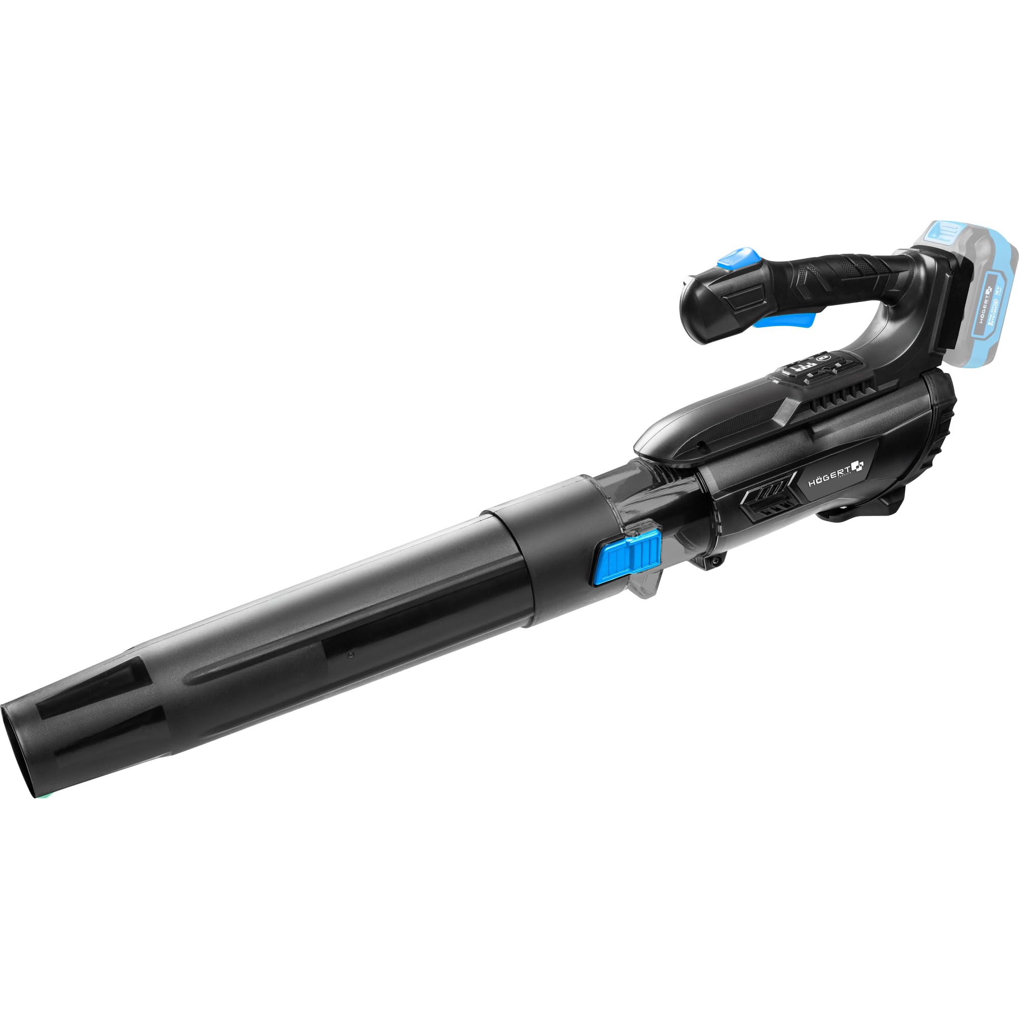 HÖGERT TECHNIK Soplador de Hojas a Batería 18V OneAccuSystem, soplador de jardín inalámbrico, Velocidad de Aire 144 km/h, caudal 570 m³/h, para jardín, terraza y Entrada, sin batería