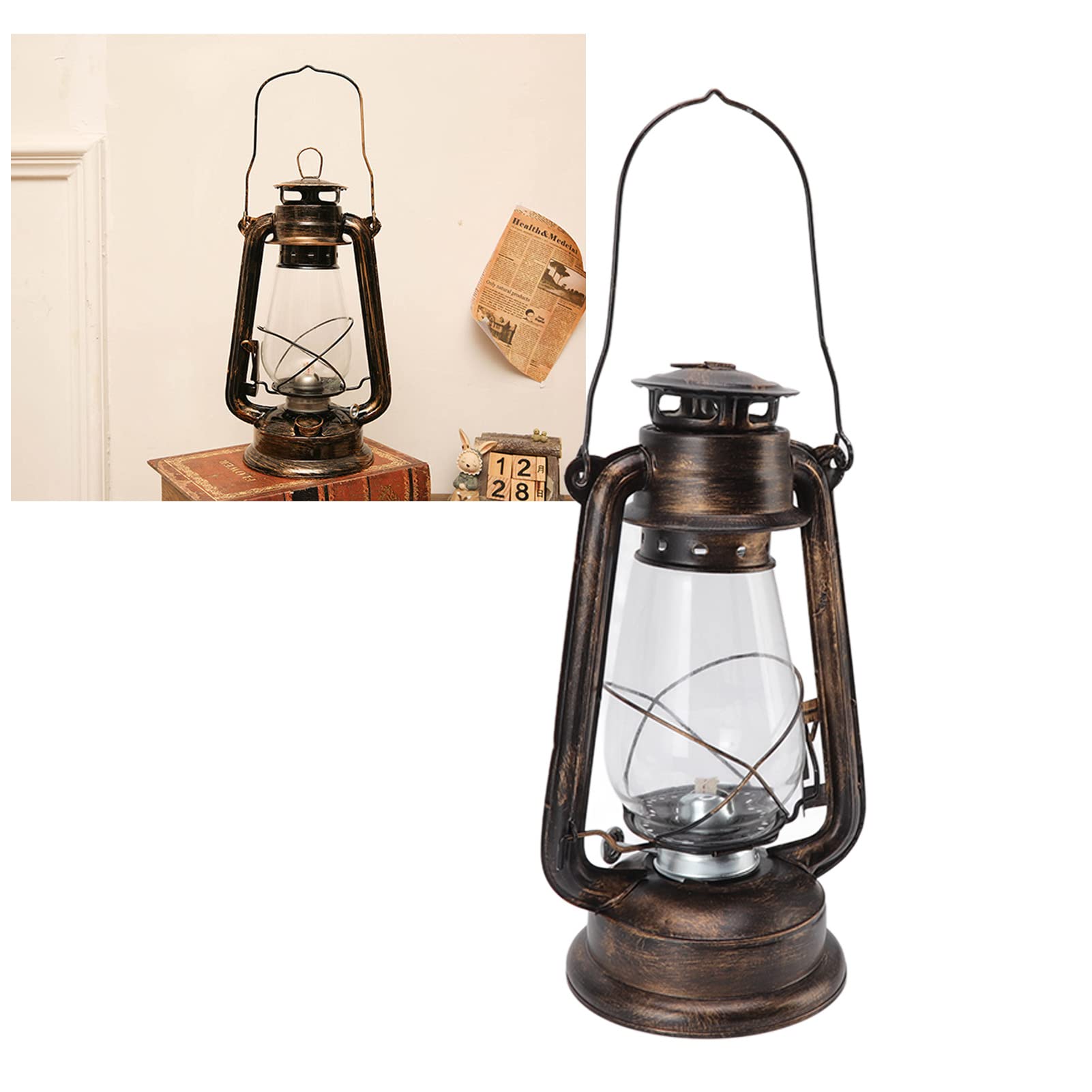 Lanternes Tempête Rétro Pour Halloween - Portable, 36W, Effets Citrouille, Château, Sorcière