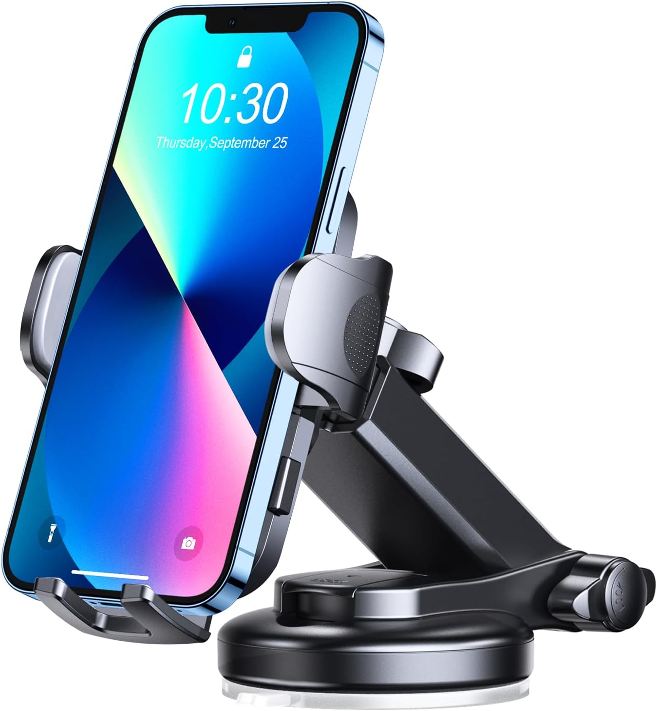 Support Téléphone Voiture Ultra Robuste Ventouse 360° - Compatible IPhone 16/15 & Smartphones 4-7"