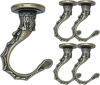 5 Sets Swag Ceiling Hooks Heavy Duty Swag Hook with Hardware for Hanging Plants Ceiling Installation Cavity Wall Fixing (5 Sets Bronze)