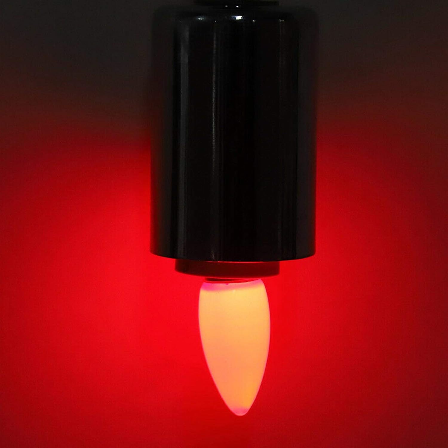 Lxcom Lighting E12 Bulb Red LED Color Candelabra Light Bulbs 1W LED Bulb 110V Transparent Night Light Bulb for Holiday Decoration Home Lighting, 8 Pack
