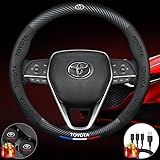 Nrnio Customized Steering Wheel Cover for Toyota , NAPA Leather&Carbon Fiber Texture Steering Wheel...