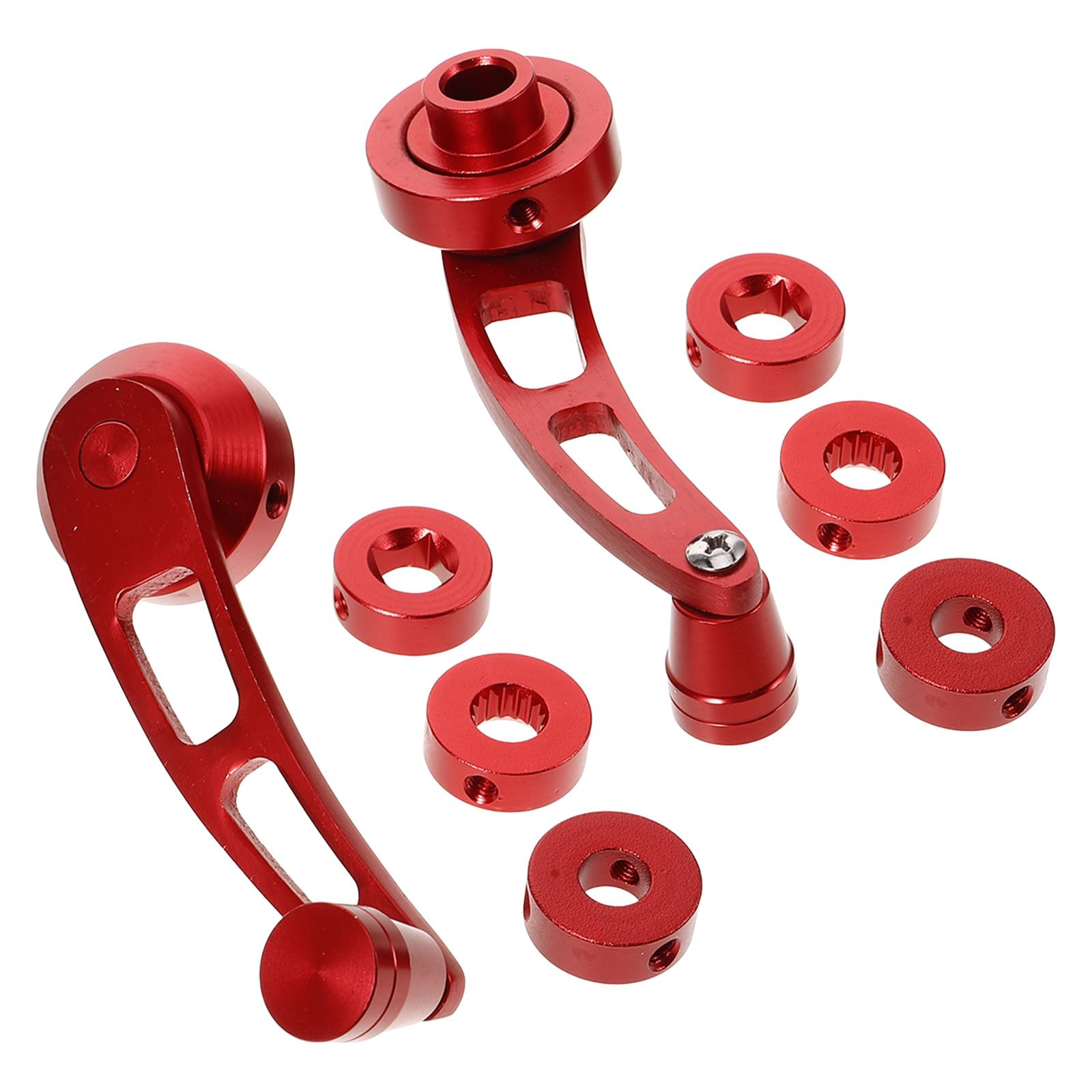 Manija de ventana de coche VALICLUD, accesorio de aluminio rojo para elevalunas