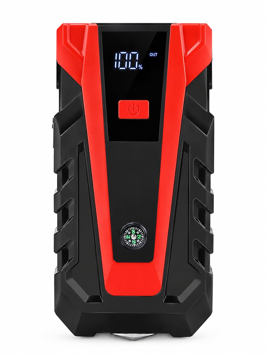 Klack Arrancador de Batería Portátil 12V 14000 mAh con Power Bank | Linterna LED 3 Modos, USB Tipo C Carga Rápida, Brújula Integrada, Pinzas Inteligentes, Estuche Incluido