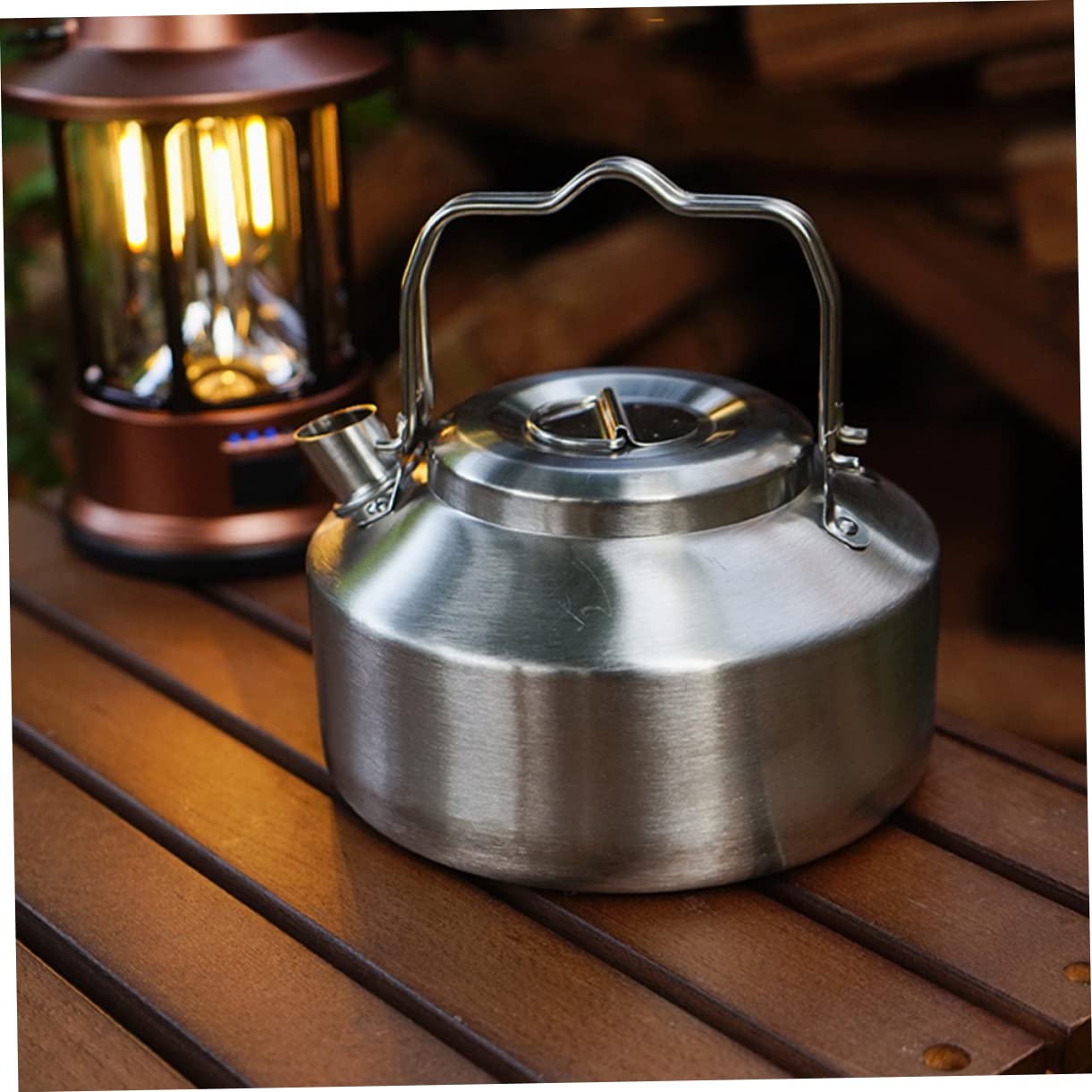 OUNONA Outdoor Portable Kettle Camping Water Pot for Stovetop Use Lightweight and for Tea and Brewing for Hiking and Outdoor Cooking