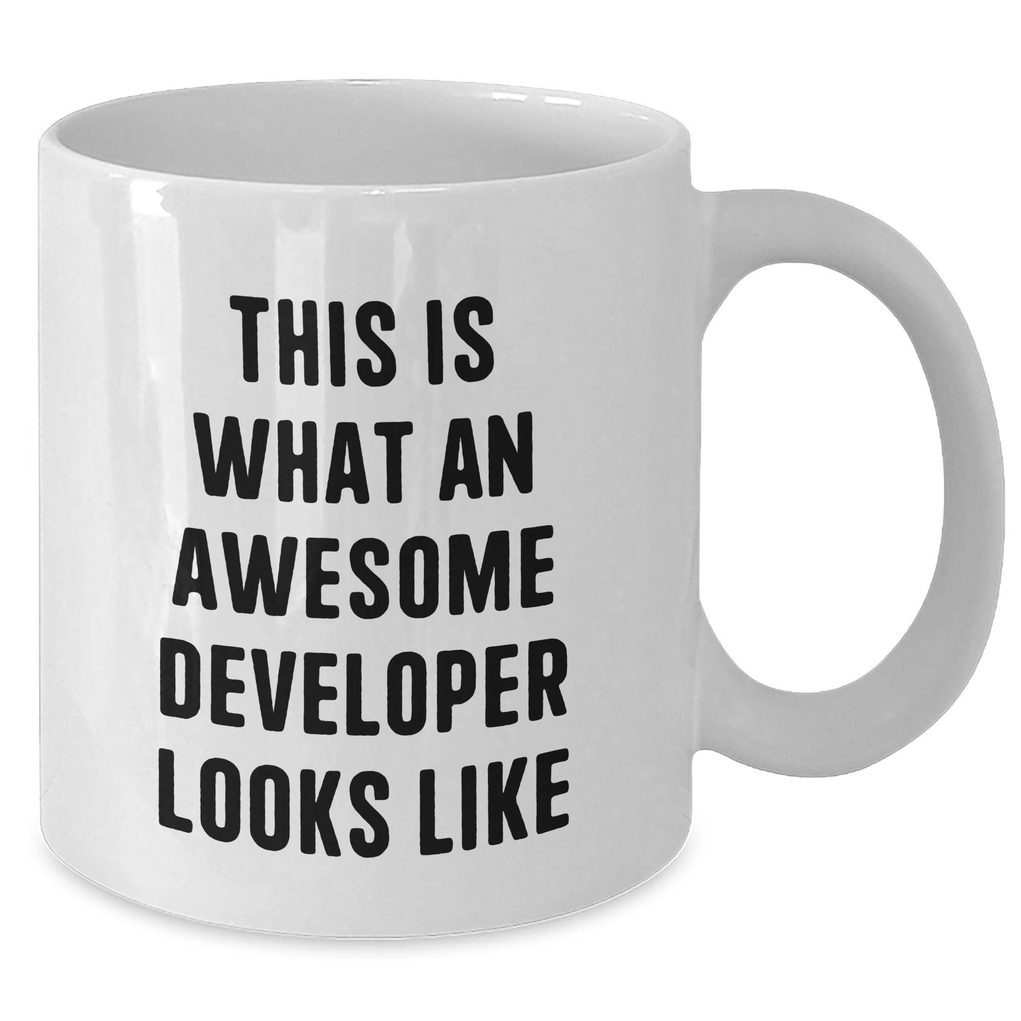 Developer Awesome Quote White Coffee Mug Gifts From Friends, Birthday Unique Gifts