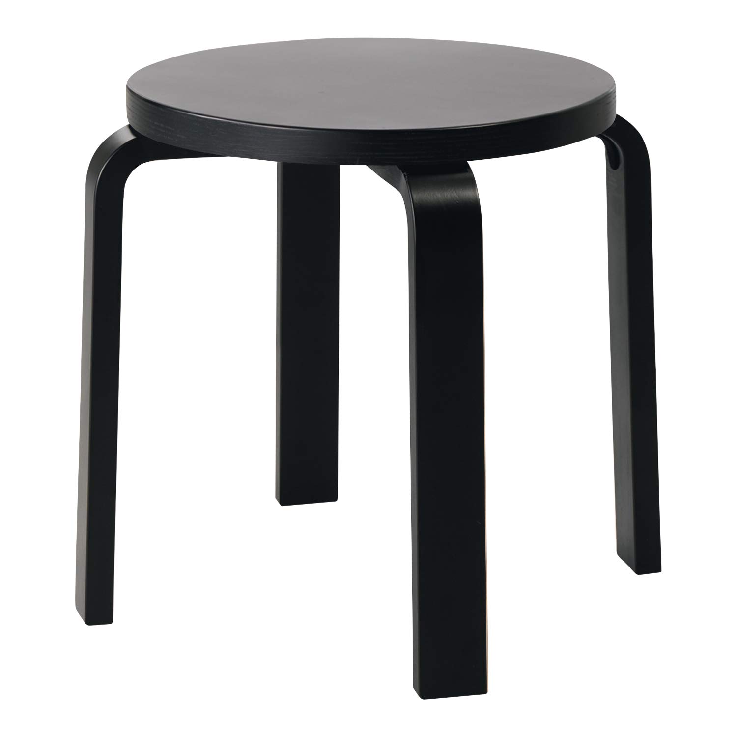 コクヨスツール　完成品 黒の円形木製スツール コクヨスツール完成品 黒の円形木製スツール