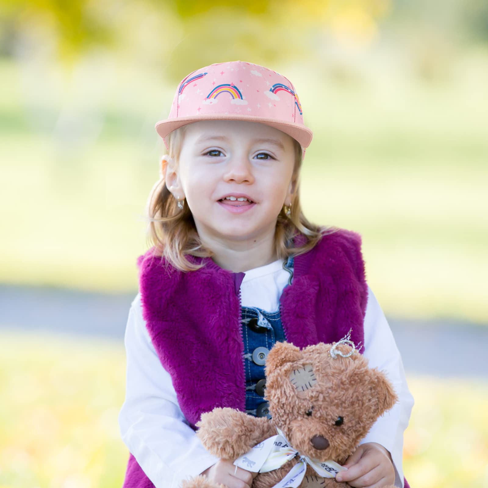 Tunejoy Gorra de Béisbol para Niños Niñas Sombrero de Algodón para el Sol Ajustables Gorros para Niños para Deporte Vacaciones Playa