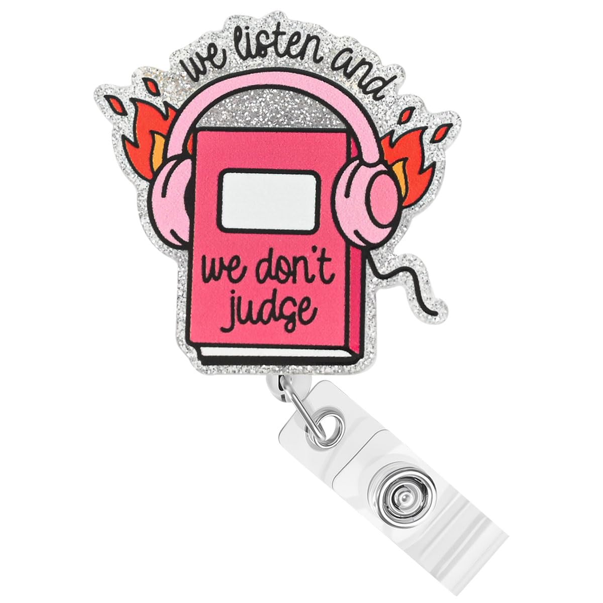 Funny Nurse Badge Reel for ID Card Preppy Nursing Badge Reels Retractable Nurse Gifts for NP RN LPN CNA MA Medical Worker Teacher Accessories for Work