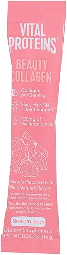Vital Proteins Colágeno de belleza de limón de fresa SGL, 0.56 oz