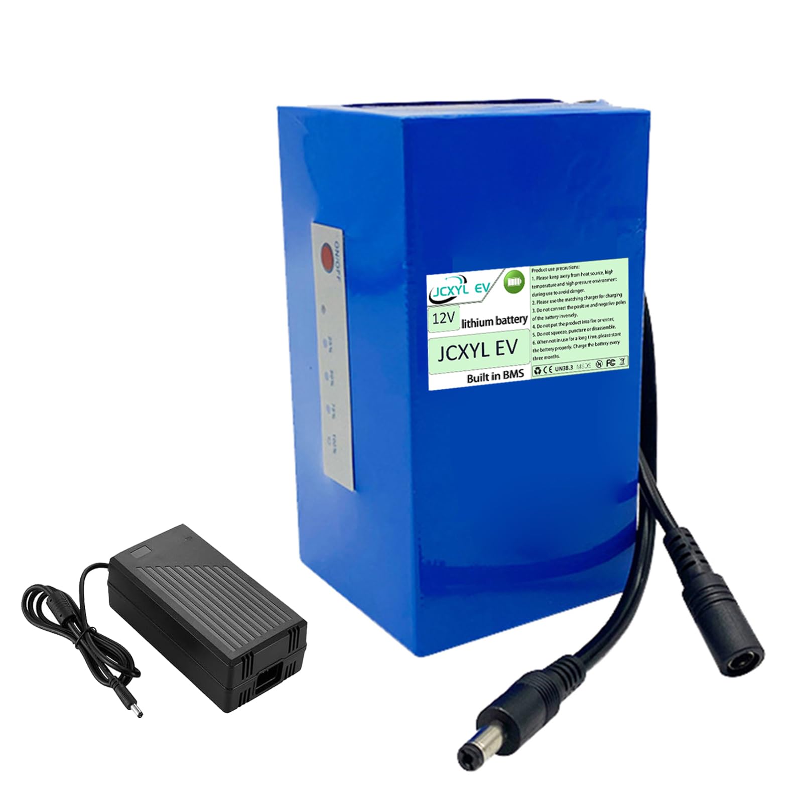 Pacco di batterie al Litio Ricaricabili da 12 V 20000 mAh 30000 mAh, Batteria al Litio ad Alta capacità da 12 Volt per Altoparlante Portatile, lampione Solare