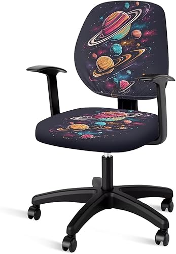 Fundas para silla de oficina Galaxy - 2 fundas para sillas de escritorio, invitados y juegos, universal, elásticas