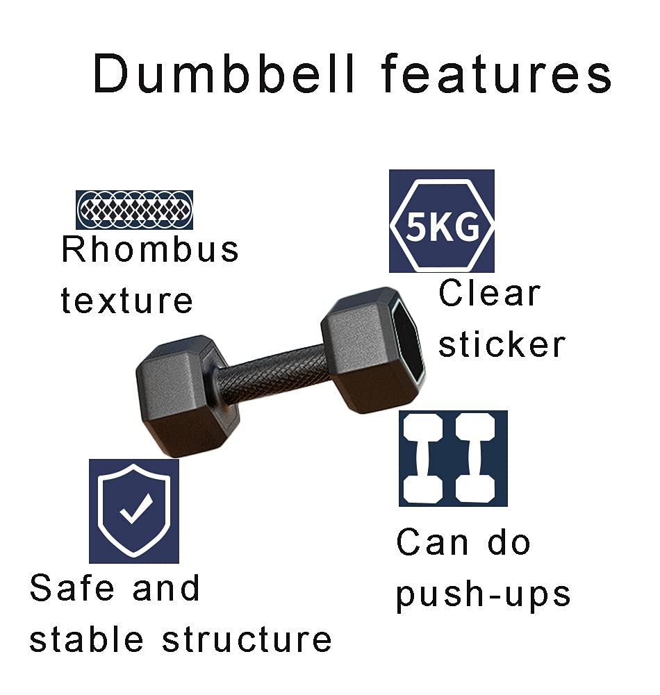 Hantle domowe ćwiczenie gumowe zamknięte sześciokątne żeliwne hantle ręczne obciążniki sprzedawane jako para hantli czarny dom siłownia fitness hantle ramię ćwiczenie hantle