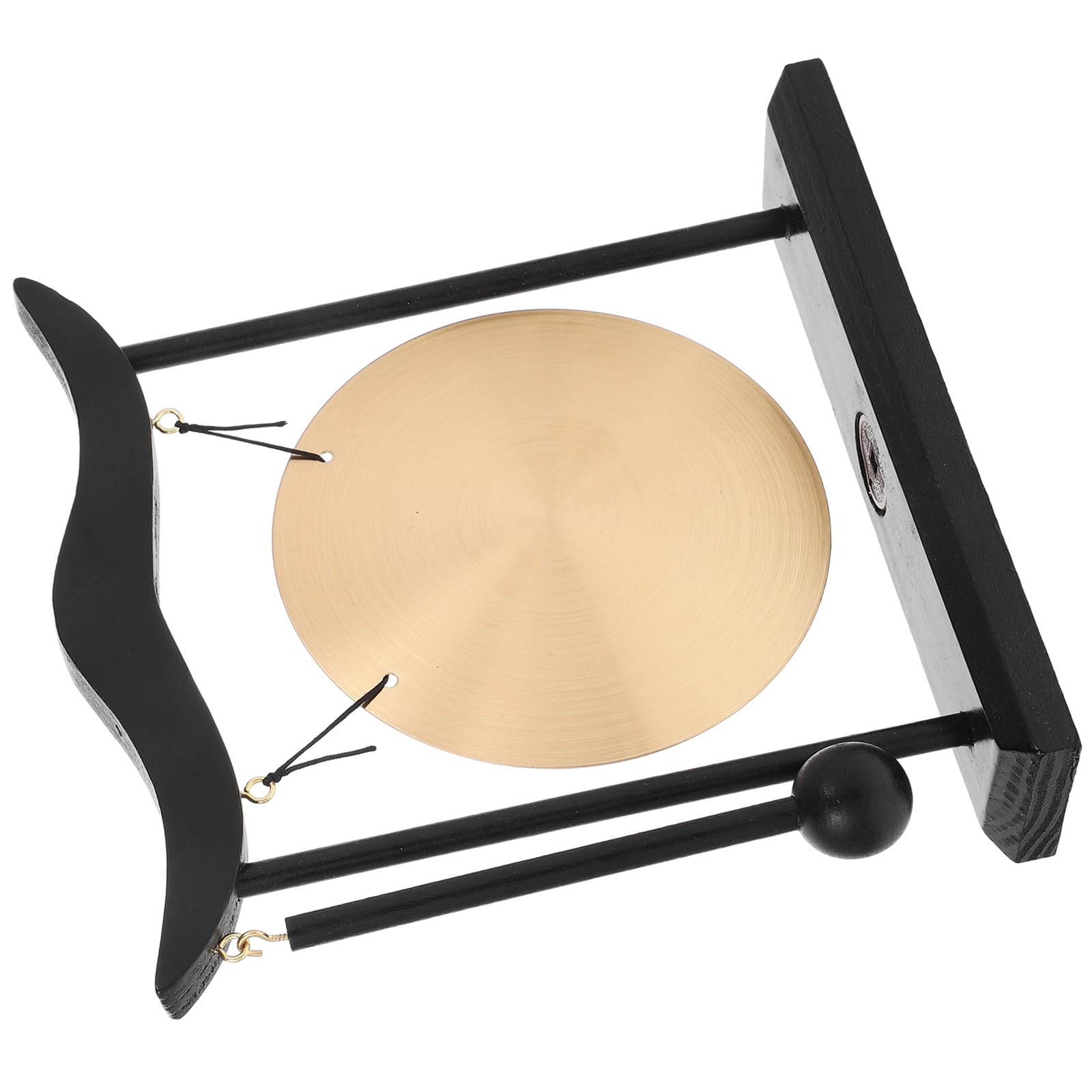 CALLARON Pequeño Gong Decorativo de Cobre y Madera para Oficina y Sala de Estar, Elegante y Confiable Objeto Decorativo Zen para Centros de Mesa