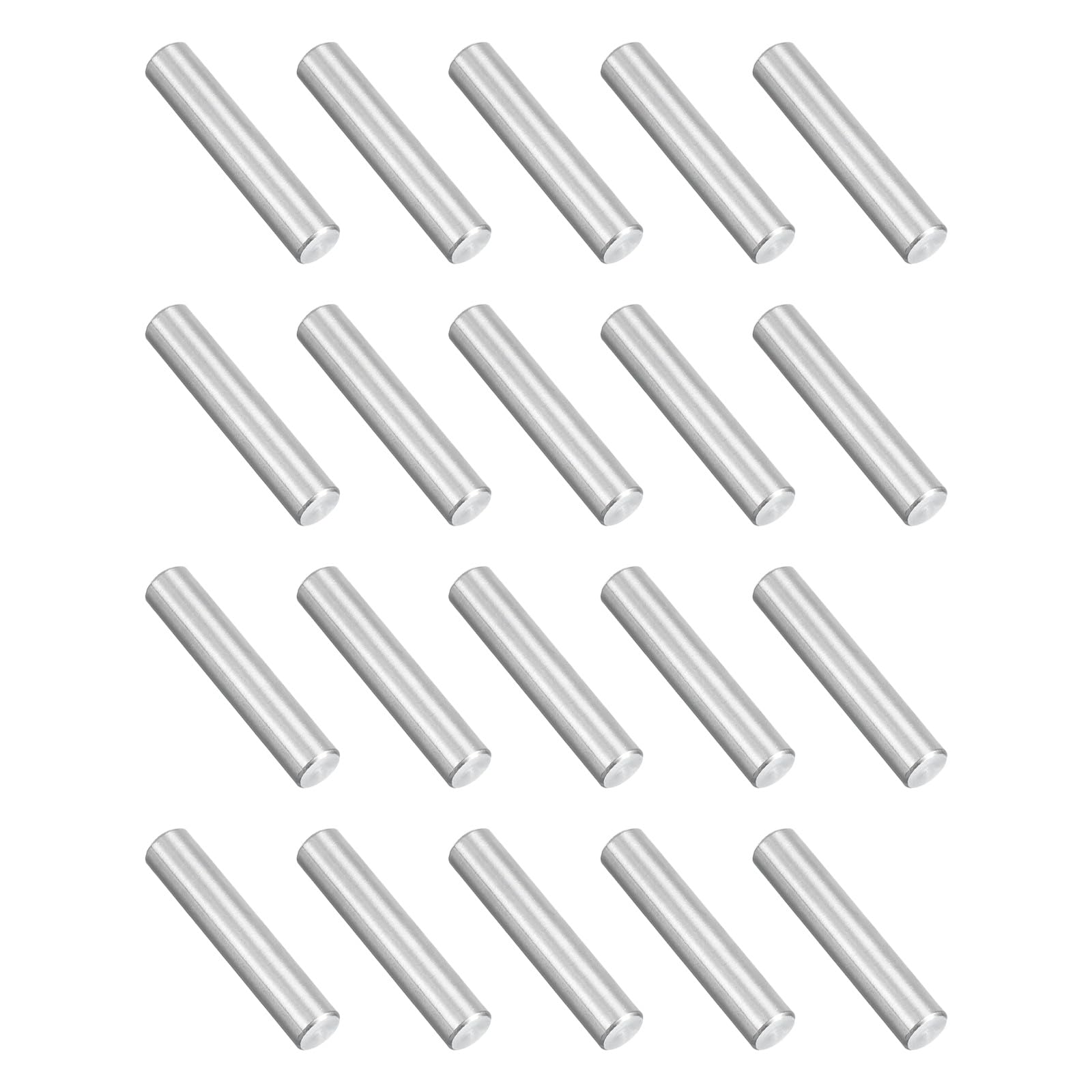 PATIKIL 20 Pcs Spinotti In Acciaio Inossidabile 316 Marine Grade, 6mm x 30mm Barre Metalliche Tonde Aste Lineari Per Supporti Mensole Fai Da Te Ingranaggi Artigianato