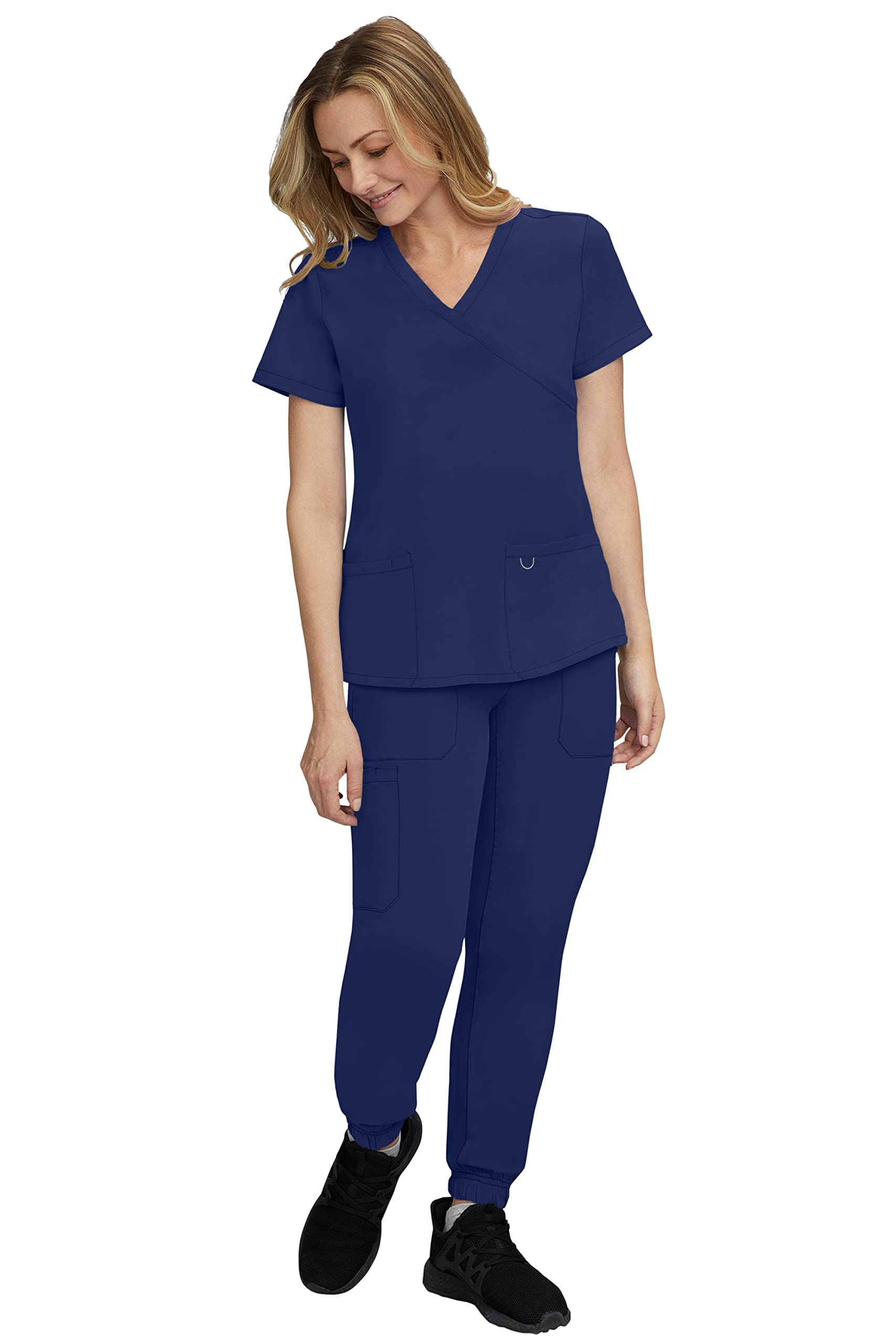 Scrub Set for Women with 2 Pocket Crossover Scrub Top with 5 Pocket Jogger Pant Scrub - 110210