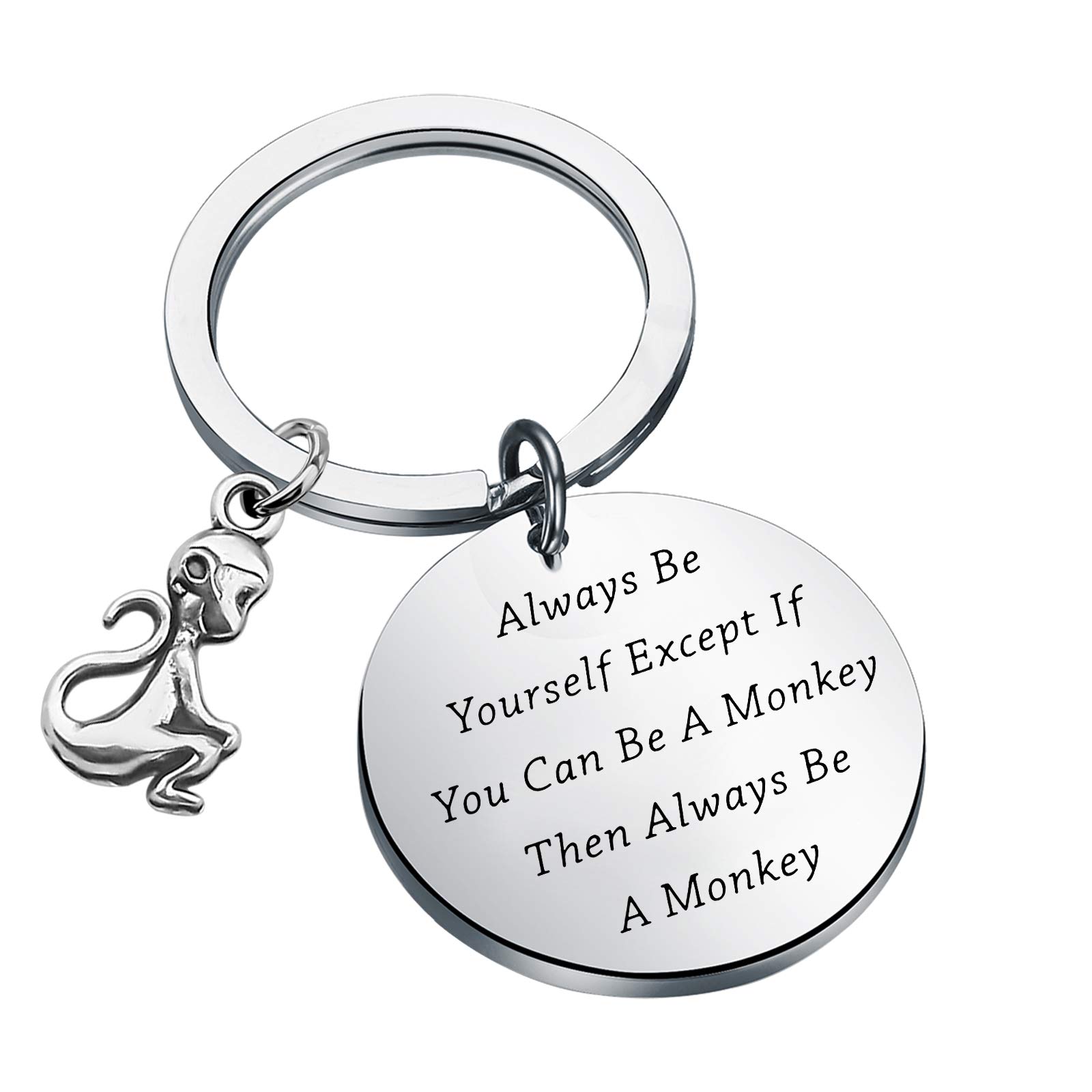 PENQI Cute Monkey Jewelry Keychain Charm Gift for Women & Men