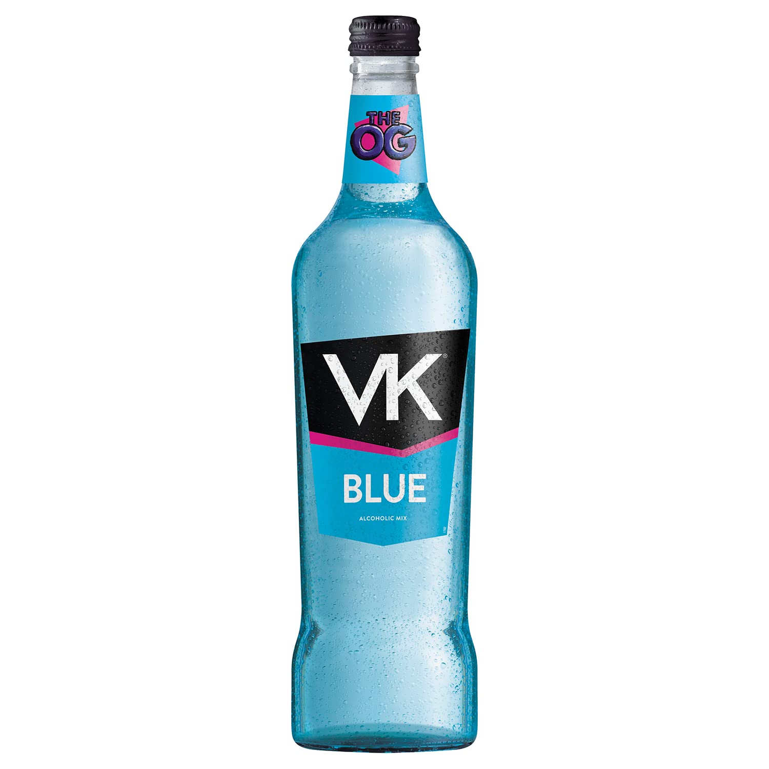 VK Alcopop Bottles 6 x 70cl Blue - Big Bottles - Vodka - Pre Mixed & Ready to Drink - 3.4% ABV - Party Drink - Maximum Flavour Sparkling Vodka Drink