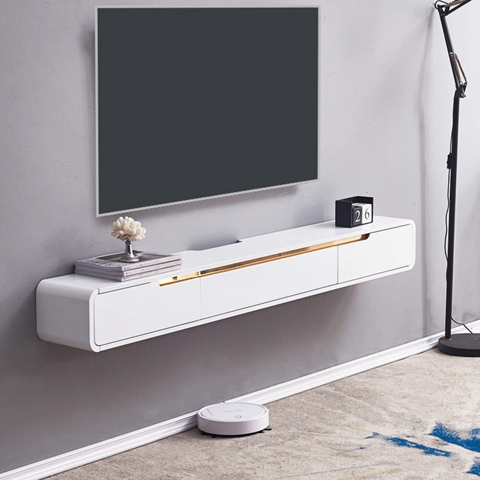 Amazon.com: FPIGSHS 47.2in Floating TV Stand - Wall Mounted Media ...