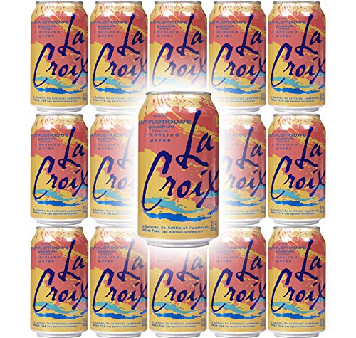 LaCroix Grapefruit Pamplemousse Naturally Essenced Flavored Sparkling Water, 12 oz Can (Pack of 15, Total of 180 Oz)