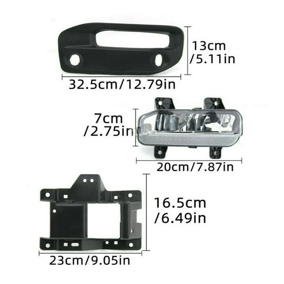 Riloer 2pcs LED auto fendinebbia anteriori, sinistra destra fendinebbia sostituzione per D0DGE R-am 2500/3500 2019-2021, impermeabile 6000K ad alta luminosità sostituire kit