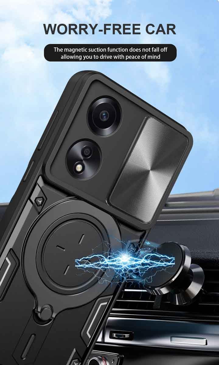 Cover Motorola Moto Edge 40 Pro Con Anello Invisibile E Supporto Magnetico – Argento, TPU E PC Antiurto