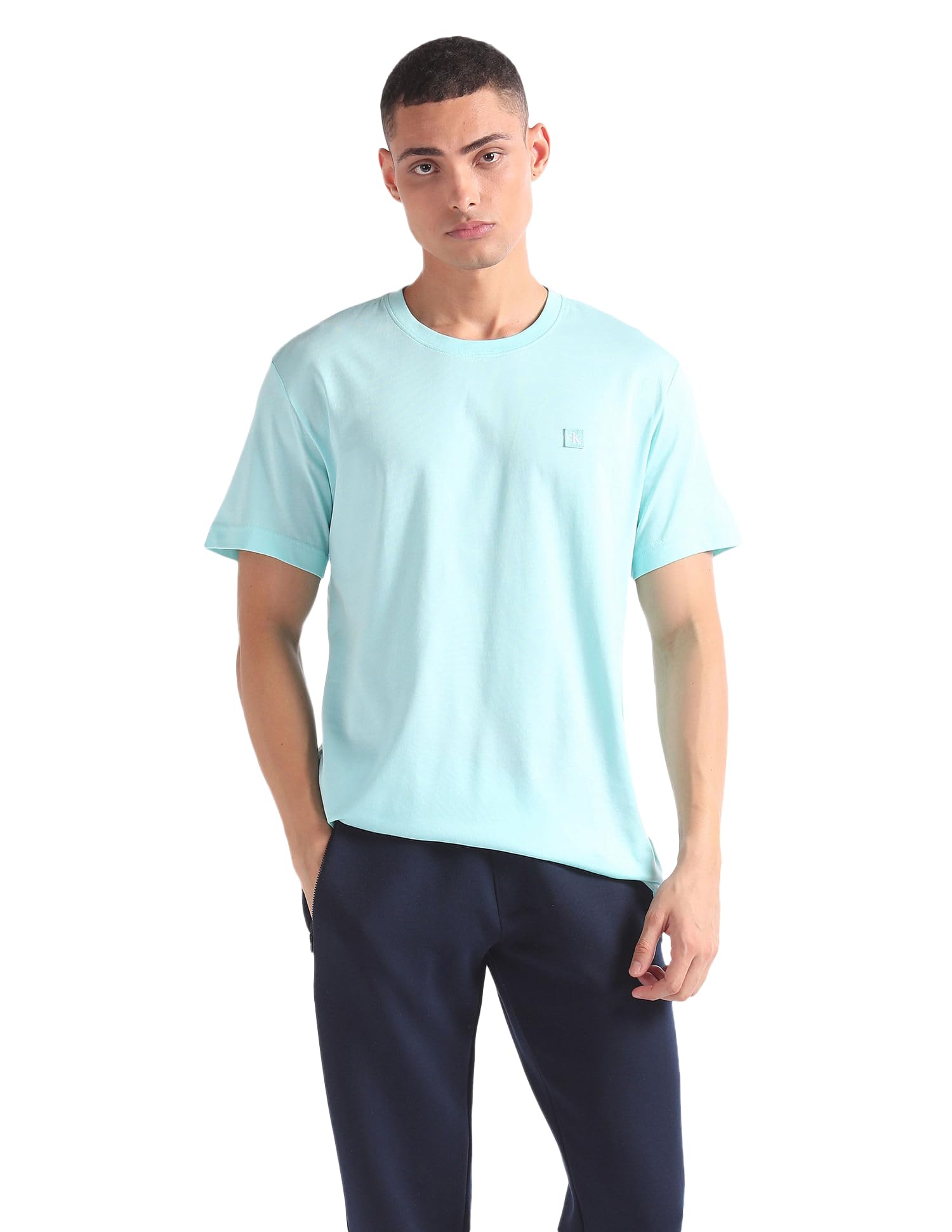Calvin Klein Jeans Camiseta de Manga Corta para Hombre CK Embro Badge Cuello Redondo