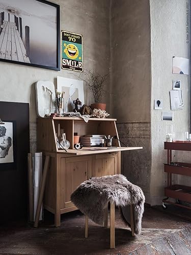 Miniatura 2 de Letrero de metal vintage retro para baño, estudio, entrada, sala de estar y bar, gran regalo para amigos, 12 x 8 pulgadas (sonrisa)