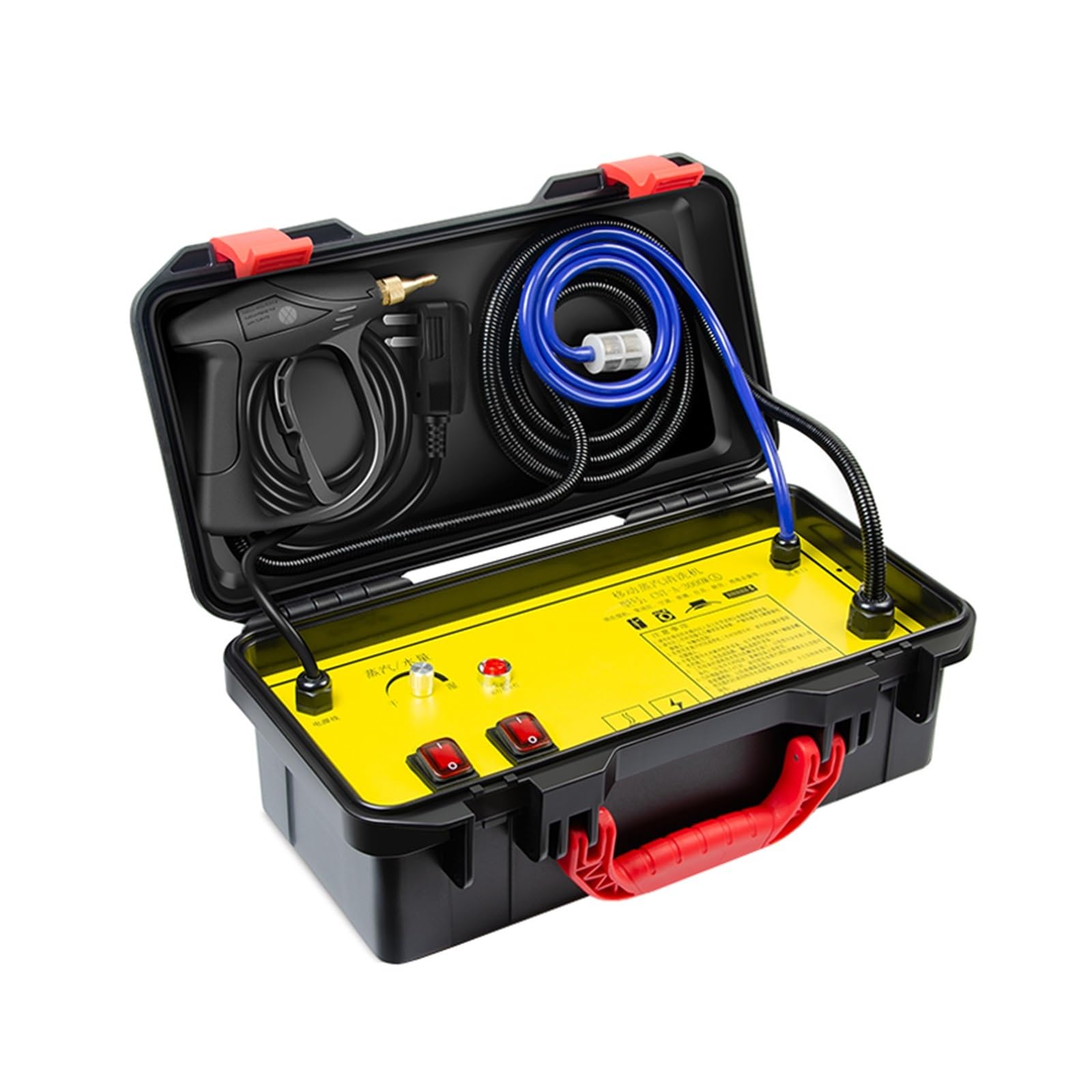 Limpiador a vapor, Limpiador de for cocina doméstica, limpiador alta presión, máquina limpieza aire acondicionado, lavadora Para pisos y coche(Yellow)