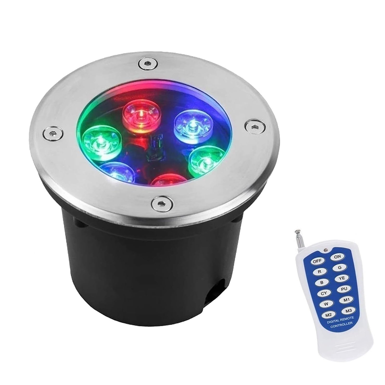 Luces De Paisaje Submarino - Foco LED Piscina, Foco Sumergible IP68, Foco Sumergible LED Con Cambio De Color RGB, Para Jardín, Focos De Piscina, Con Mando A Distancia ( Color : 24V , Size : 24w )