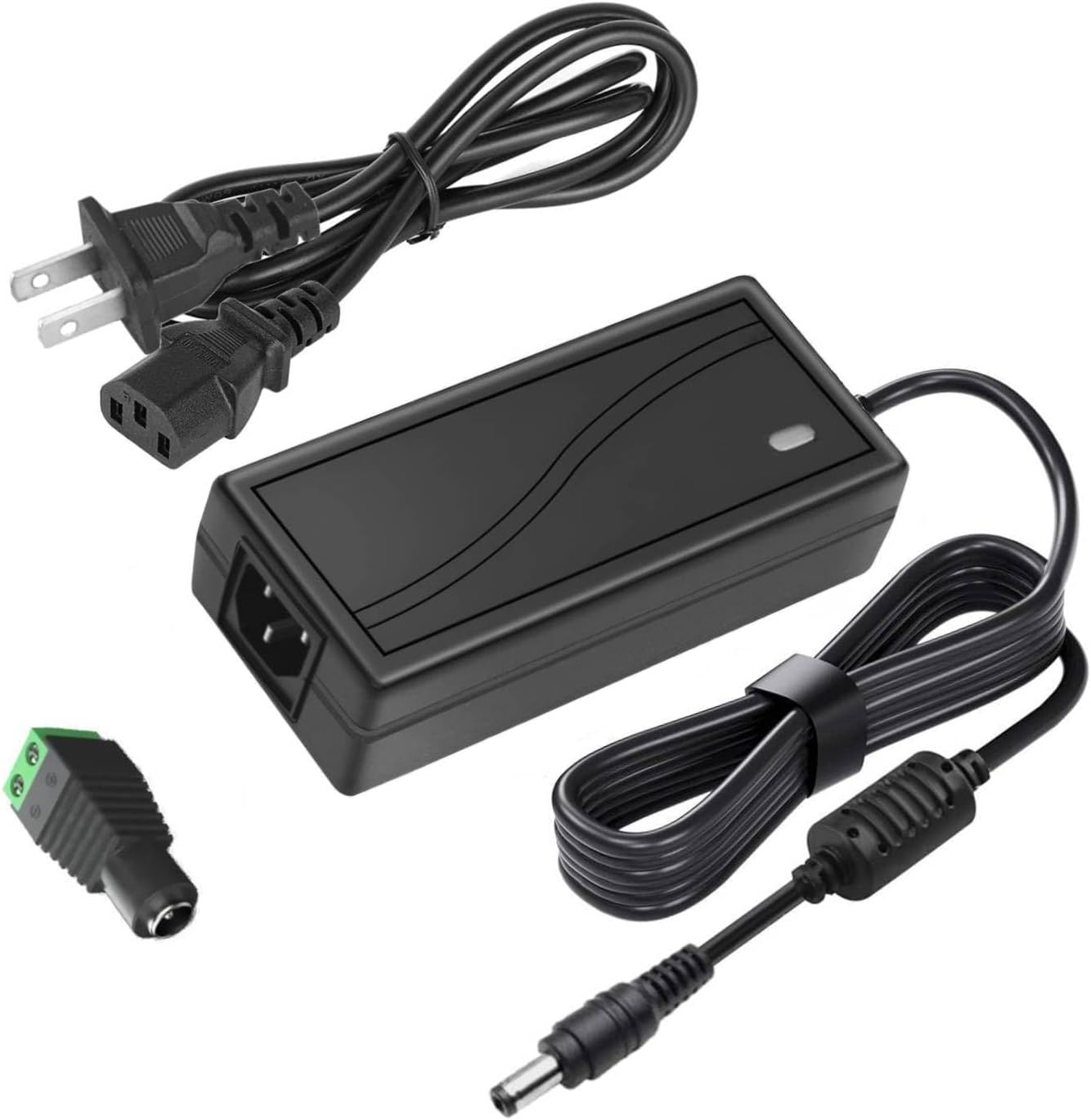 12V 5A Power Supply 5 Amp AC/DC Adapter Converter Transformer 100-240v, 50/60HZ, 5.5×2.5mm DC Output Jack, for LED Light Strips, Security Camera System, CCTV, Routers 12V 5A Power Supply 5 Amp AC/DC Adapter Converter Transformer 100-240v, 50/60HZ, 5.5×2.5mm DC Output Jack, for LED Light Strips, Security Camera System, CCTV, Routers