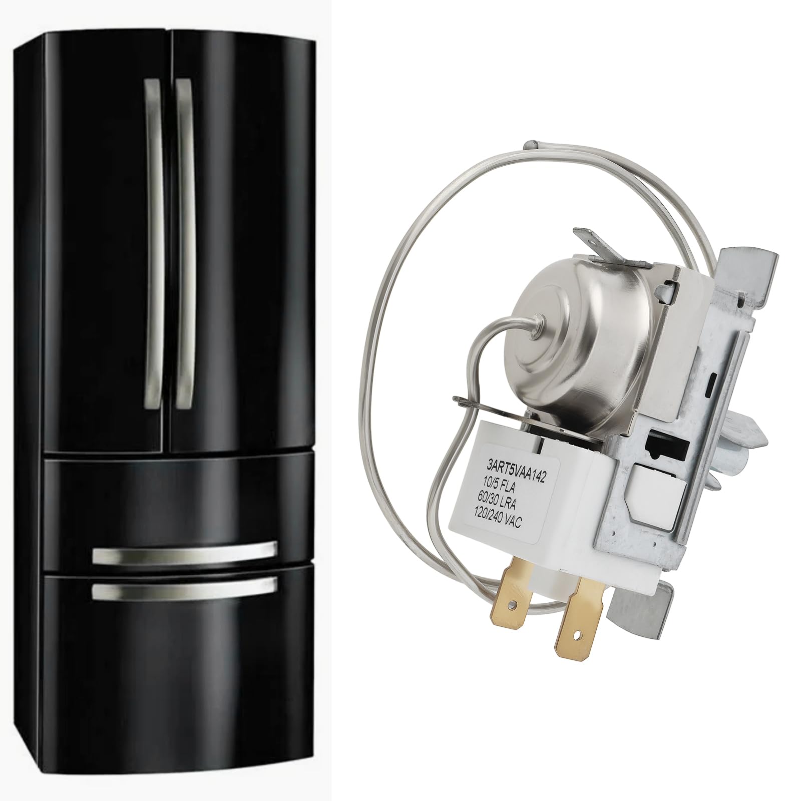 OTOTEC Thermostat de Contrôle de Température Et de Froid de Remplacement WR09X10042 Compatible avec GE Réfrigérateurs Remplace WR09X20002 AP3427563