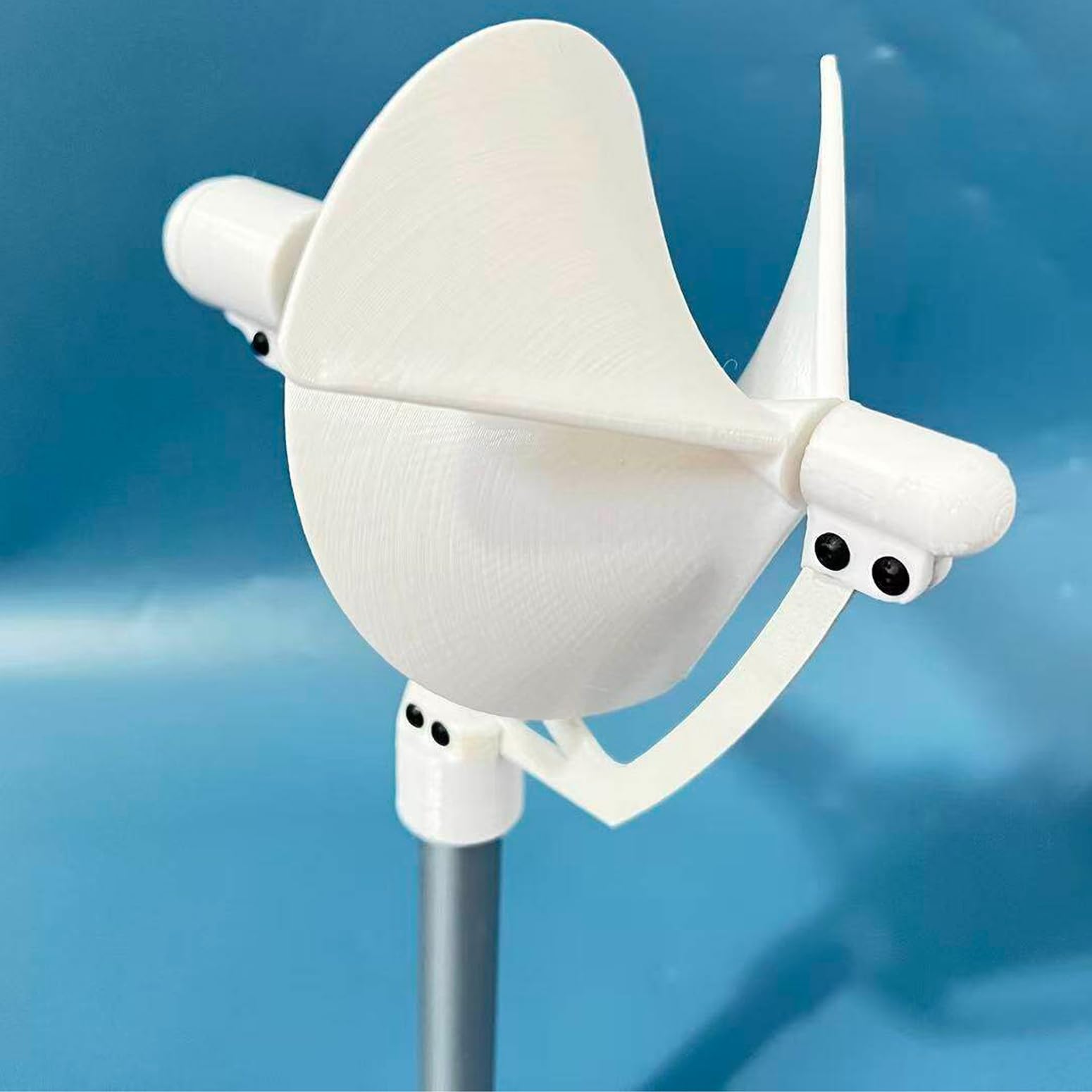 10W Generatore Eolico A Micro Spirale 12V Modelli di Turbine Eoliche con Luce LED, Generatore Eolico Ad ASSE Verticale, Modello di Turbina Eolica di Archimede per Ricerca, L'Istruzione,Bianca