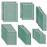 32 Pcs Double Sided PCB Board Prototype Kit 6 Sizes Universal Printed Circuit Protoboard for DIY Sol